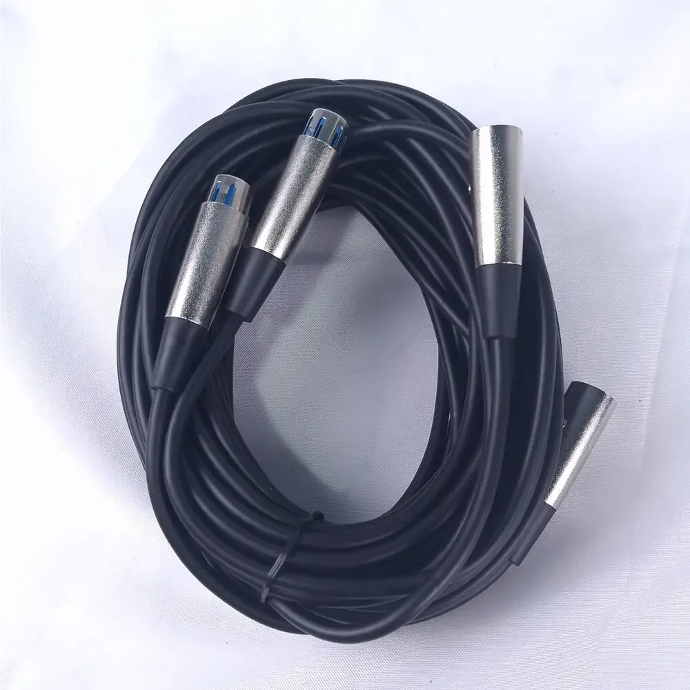 2X Seismic Audio 25' DMX Cable 3-Pin XLR Male Female Stage Lighting Wire SADMX25